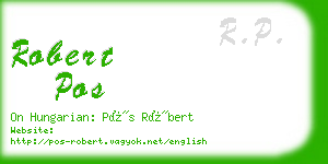 robert pos business card